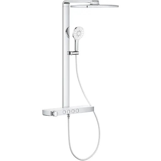 Душова система з термостатом для настінного монтажу Grohe Rainshower Aqua Pure 1009620000, Білий - фото 1