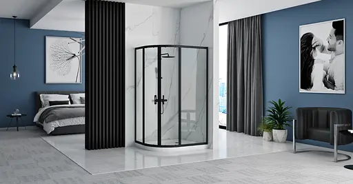 Душевая кабина Rea Look black 80x100 REA-K7900, Черный матовый, Универсальная - фото 2