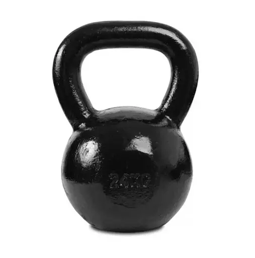 Гиря чугунная Toorx 24 кг с резиновой подставкой Black (KGV-24) - фото 1