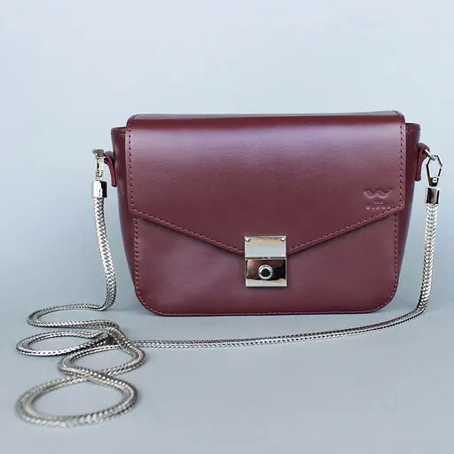 Жіноча шкіряна сумочка Yoko бордова - фото 3