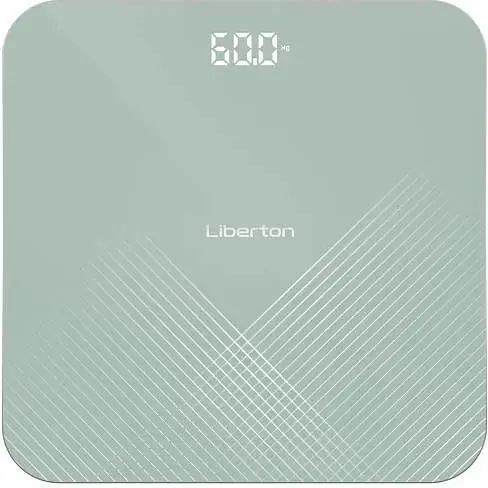 Ваги підлогові Liberton LBS-0816, зелений, LCD-дисплей, максимальна вага 180кг, точність вимірювання 50г, матеріал поверхні