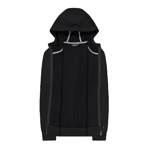 Кофта CMP Men's Stretch Hooded Sweatshirt Black L (1097-31D4317-U901 50) - фото 4