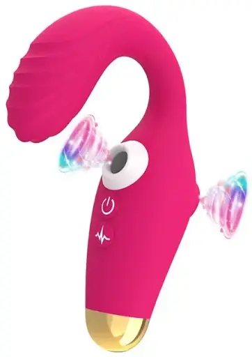 Вібратор I’MCUM Heat Fox з вакуумною стимуляцією та підігрівом Рожевий (IM-KXY236)