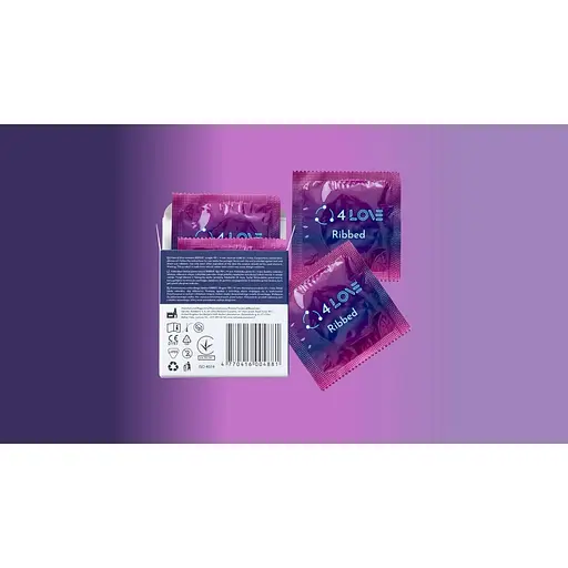 Презервативи 4Love Ribbed ребристі 4 шт. - фото 7