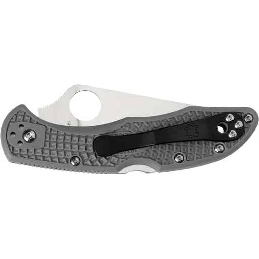 Нож Spyderco Delica4 Flat Ground Grey - фото 2
