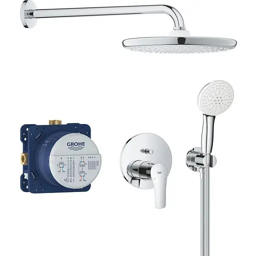 Душова система прихованого монтажу Grohe Eurosmart з Tempesta 250 25288000, Хром - фото 1