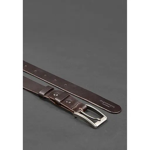 Мужской кожаный узкий ремень BlankNote 30 мм Коричневый - фото 3