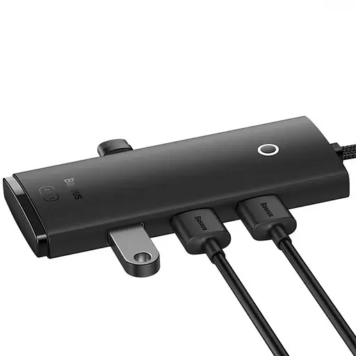 Переходник HUB Baseus Lite Series 4in1 (USB-A to USB3.0*4) (0.25m) (WKQX03) Black - фото 4