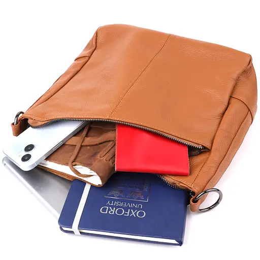 Женская сумка Vintage на два отделения из натуральной кожи 26х24х10 см sum0027604 - фото 9