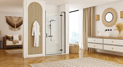 Душевые двери Rea Hugo 80 black REA-K6603 - фото 2