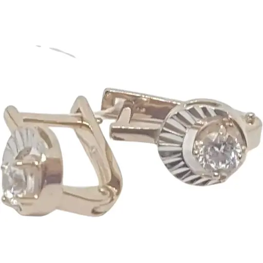 Золотые серьги Империя золота с фианитами. СВ874И