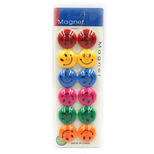 Магнит для магнитной доски Colours, 3 см, 12 шт., блистер
