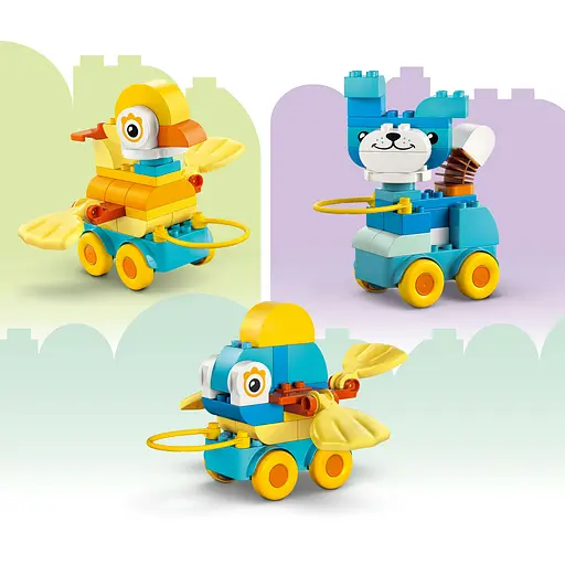 Конструктор LEGO DUPLO Town Животные на колесах 3в1 58 деталей (10448) - фото 16
