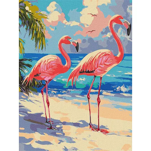 Картина за номерами "Рожеві фламінго" ©art_selena_ua Ідейка KHO6775, 30х40 см - фото 1