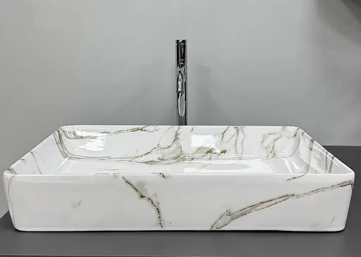Умивальник VBI Triest lava накладний VBI-012715, Мармур - фото 2