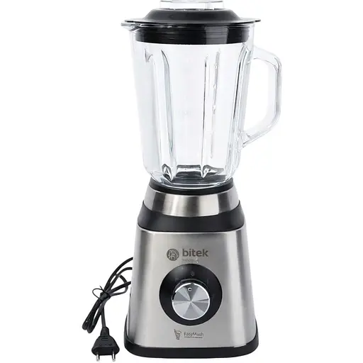 Блендер стаціонарний Bitek BT-2834 з кавомолкою нержавіюча сталь 1.5л чаша 2800Вт Сірий - фото 1