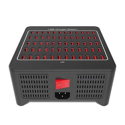 Зарядна станція ILEPO багатопортова на 60 USB портів 300 Вт / мережевий мультизарядний пристрій (19016)