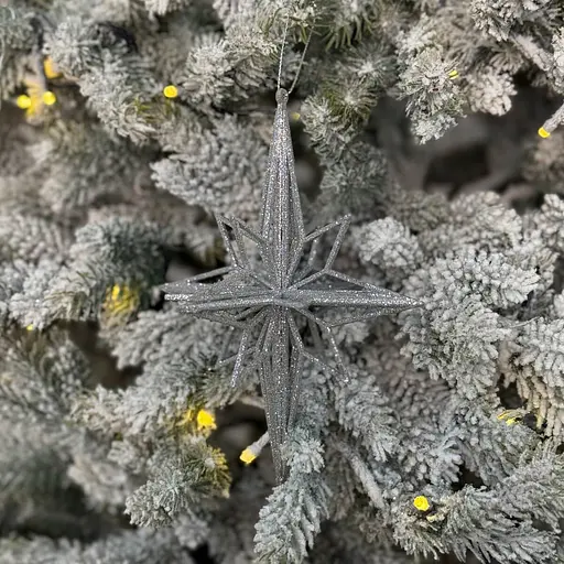 Елочная игрушка MIS LT Ромб большой 15х15х19 см серебряный - фото 2