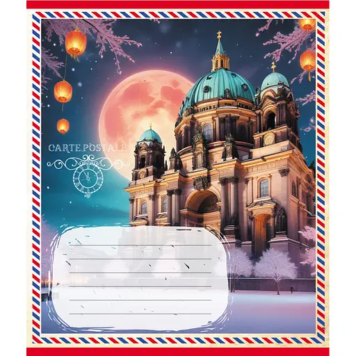 Зошит учнівський "Листівка" Leader 024-560268L-3 в лінію, 24 аркуші - фото 1