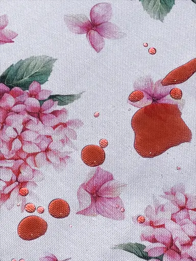 Водовідштовхувальна Скатертина з 3D принтом Гортензія 400х180 см Рожева - фото 8