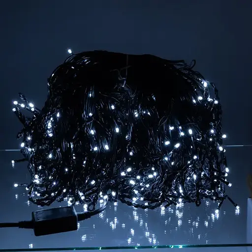 Вулична гірлянда Бахрома GarlandoPro 50 м 840 LED чорний дріт Білий 50MBW - фото 2