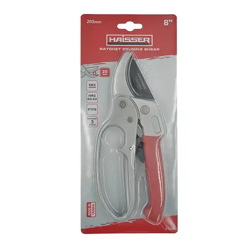 Секатор садовый Haisser 81048 с храповым механизмом 205 мм (130751) - фото 2