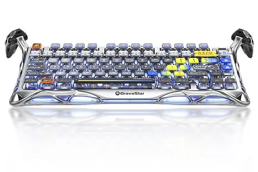 Клавіатура GravaStar Mercury K1 Pro 80keys Kailh Speedy Mint BT/WL/USB RGB Interstellar Silver (GSK1PRO_S_CGRY) - фото 5