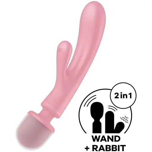 Вибратор для пар Satisfyer Triple Lover Pink: Тройная стимуляция управление через приложение розовый - фото 3