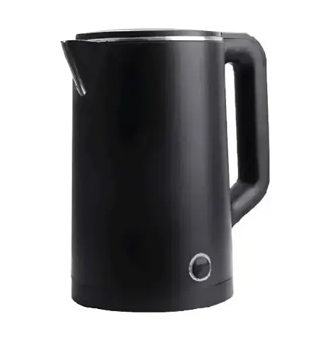 Электрочайник Domotec MS-5028 1500Вт Нержавеющая сталь/Пластик дисковый чайник 2л Черный - фото 1