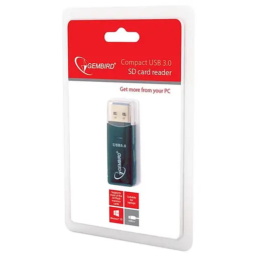 Кардрiдер Gembird USB3.0 UHB-CR3-01 Black (UHB-CR3-01) - фото 4