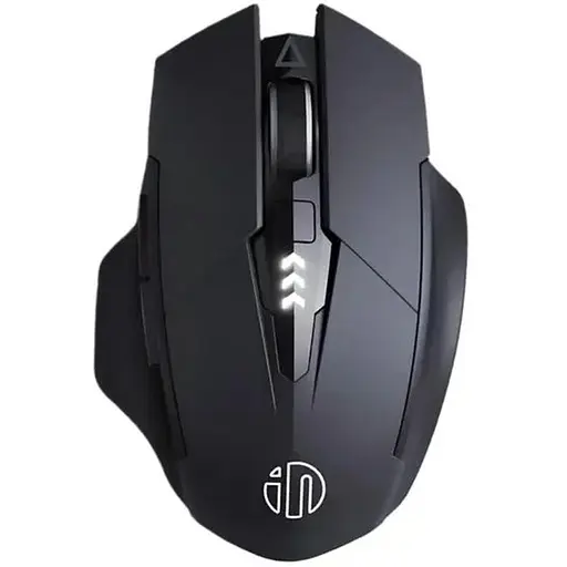Миша бездротова INPHIC A1 з підключенням USB 2.4Gz + Bluetooth, з акумулятором та 2400 DPI, mate black