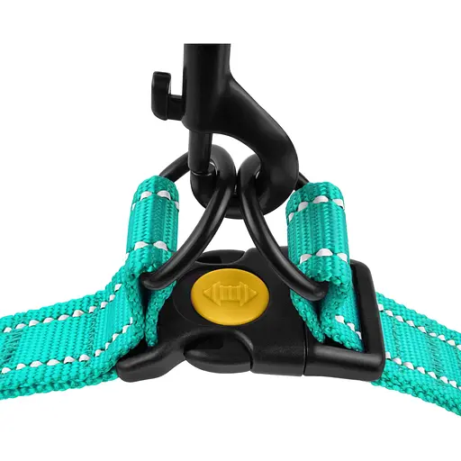 Шлея для собак Barksi Active світловідбивна (обхват грудей 40-53 см ширина 1.6 см) ментолова - фото 4