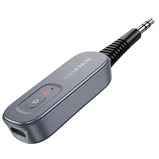 Bluetooth AUX аудио ресивер/трансмиттер Borofone BC51 Clear way Metal gray - фото 2