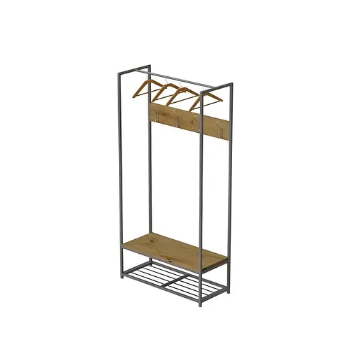 Вешалка напольная Ferrum-decor Трелис 13 180x90x38 серый ДСП Дуб Артизан 16мм (FRD-104339)