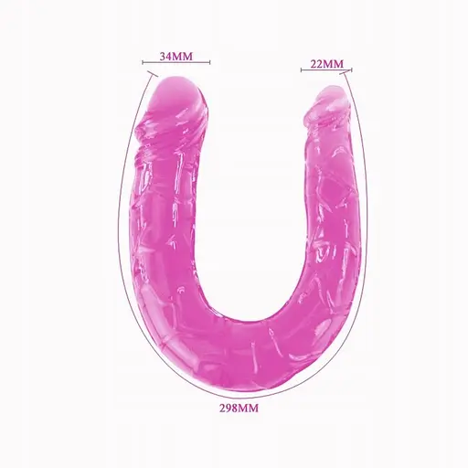 Двосторонній фалоімітатор Pretty Love Double Dong 29.8 см фіолетовий - фото 4