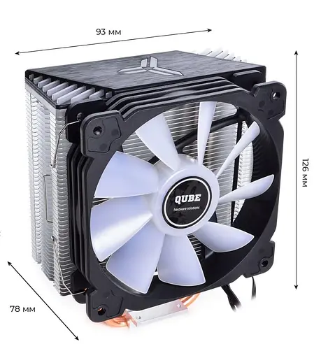 Кулер для процесора QUBE QB-OL1400 intel 775/115x/1366 (QB-OL1400 775/115x/1366) Б/в - фото 2