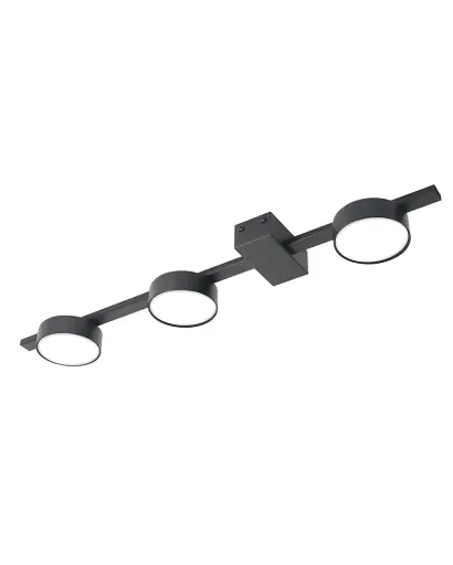 Світильник стельовий Goldlux 326263 Joy GX53 3x10W 4000K 660Lm IP20 Чорний - фото 1