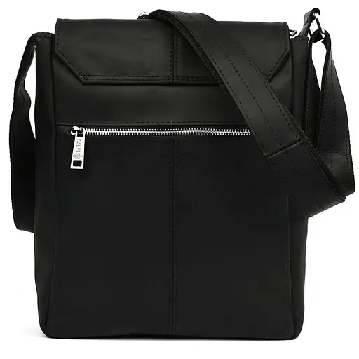 Чоловіча сумка шкіряна А4 через чорне плече TARWA 33х26х8 см sum0028178 - фото 3