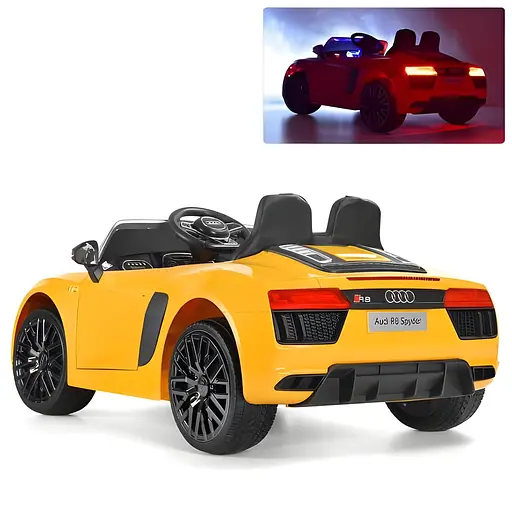 Электромобиль детский Bambi M 3449EBLR-6 Audi на пульте управления с музыкой и светом желтый - фото 3