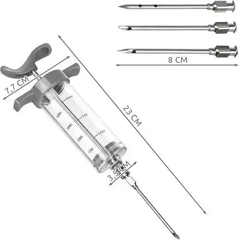 Кулінарний інжектор для маринаду RUHHY 23055, 50 мл, 3 голки - фото 3