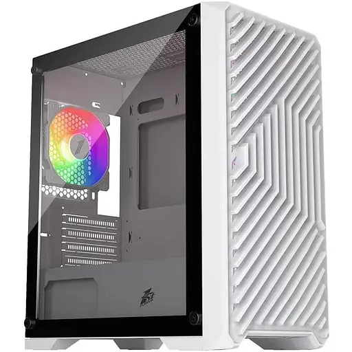Корпус 1stPlayer T5-WH-4F1-W, білий, без БЖ, Mini Tower, Micro ATX / Mini ITX, 1xUSB 3.0 / 2xUSB 2.0, макс. CPU - 165 мм / VGA - - фото 1