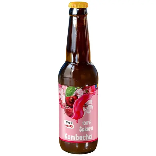 Напій комбуча Ever Aid Sakura 100% слабогазований 0.35 л
