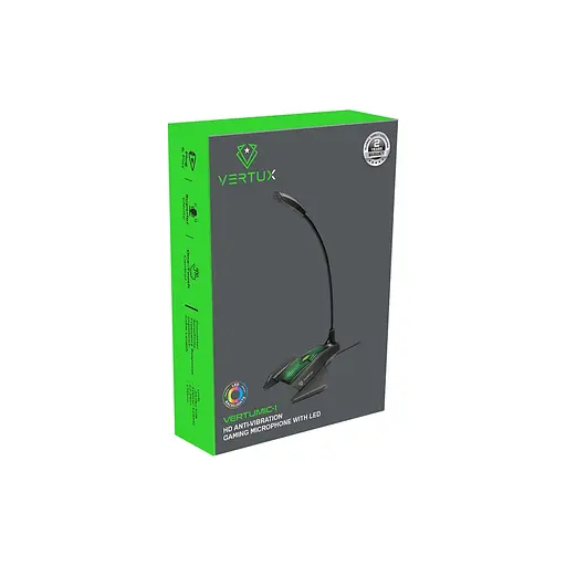 Мікрофон Vertux VertuMic-1 LED USB Black (vertumic-1.black) - фото 2