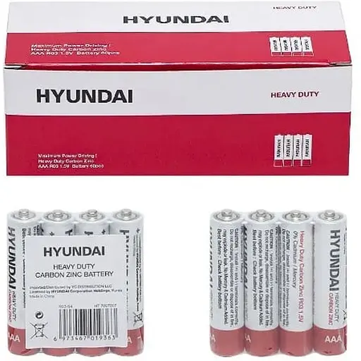 Батарейка Hyundai r3, цена за 1 шт. Уп 60 шт