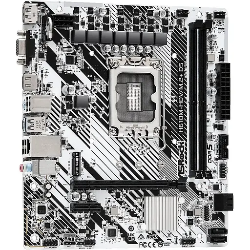 Материнская плата ASRock H610M-HDV/M.2+ D5 Socket 1700 - фото 3