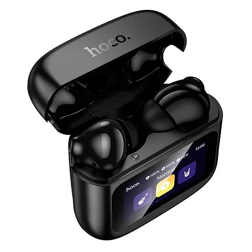 Бездротові навушники Hoco EQ14 Cool color true бездротовий BT headset with touch screen, BT5.4, 40mAh, 500mAh, 7h, black - фото 2