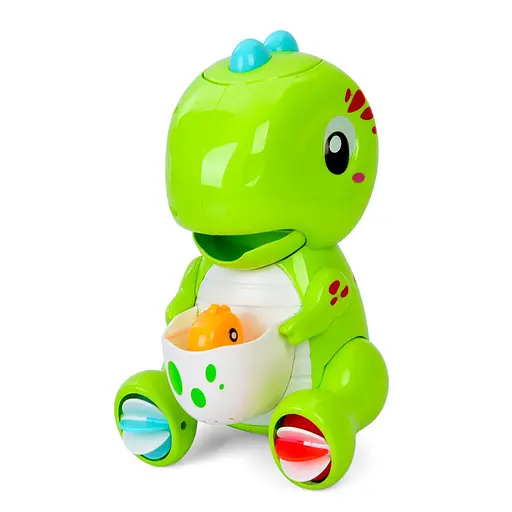 Дитяча іграшка для купання "Динозаврик" Bambi 9928-9929(Green) 21 см, водоспад, присоски - фото 1