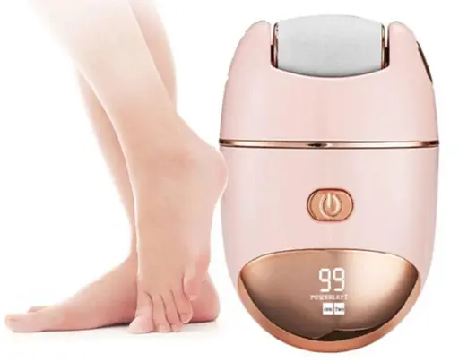 Пемза для стоп електрична бездротова ENZO EN-7101 електропемза для дому на акумуляторі портативна 5 Вт Рожева - фото 2