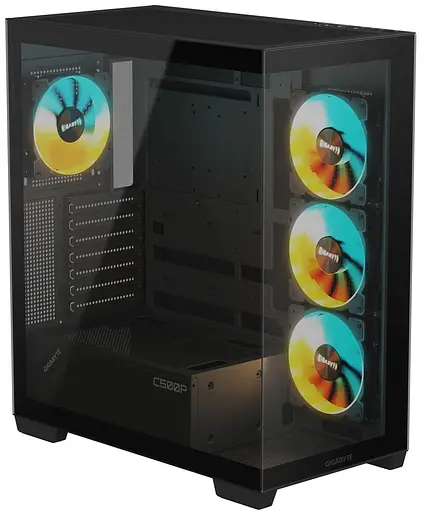 Корпус Gigabyte C500 Panoramic Stealth из закаленного стекла BTF черный (GB-C500P ST) без блока питания - фото 2