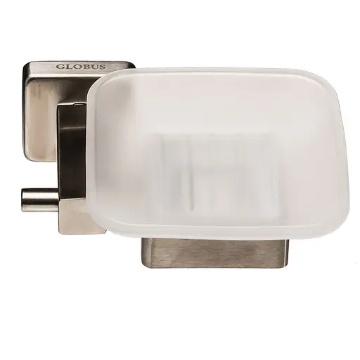 Мильниця одинарна Globus Lux SQ 9408, Хром матовый - фото 2